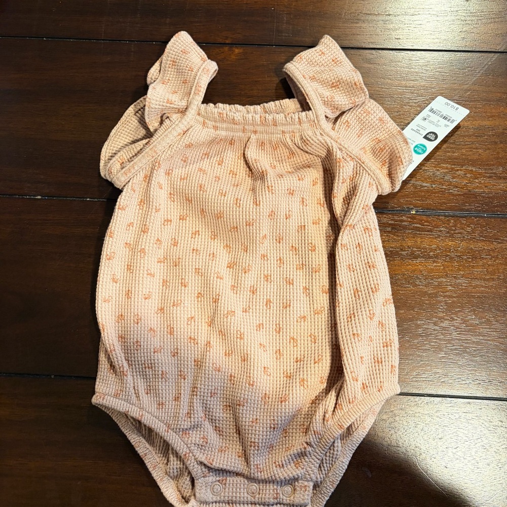 Carter's Textured Knit Baby Outfit in Peach and another mint set